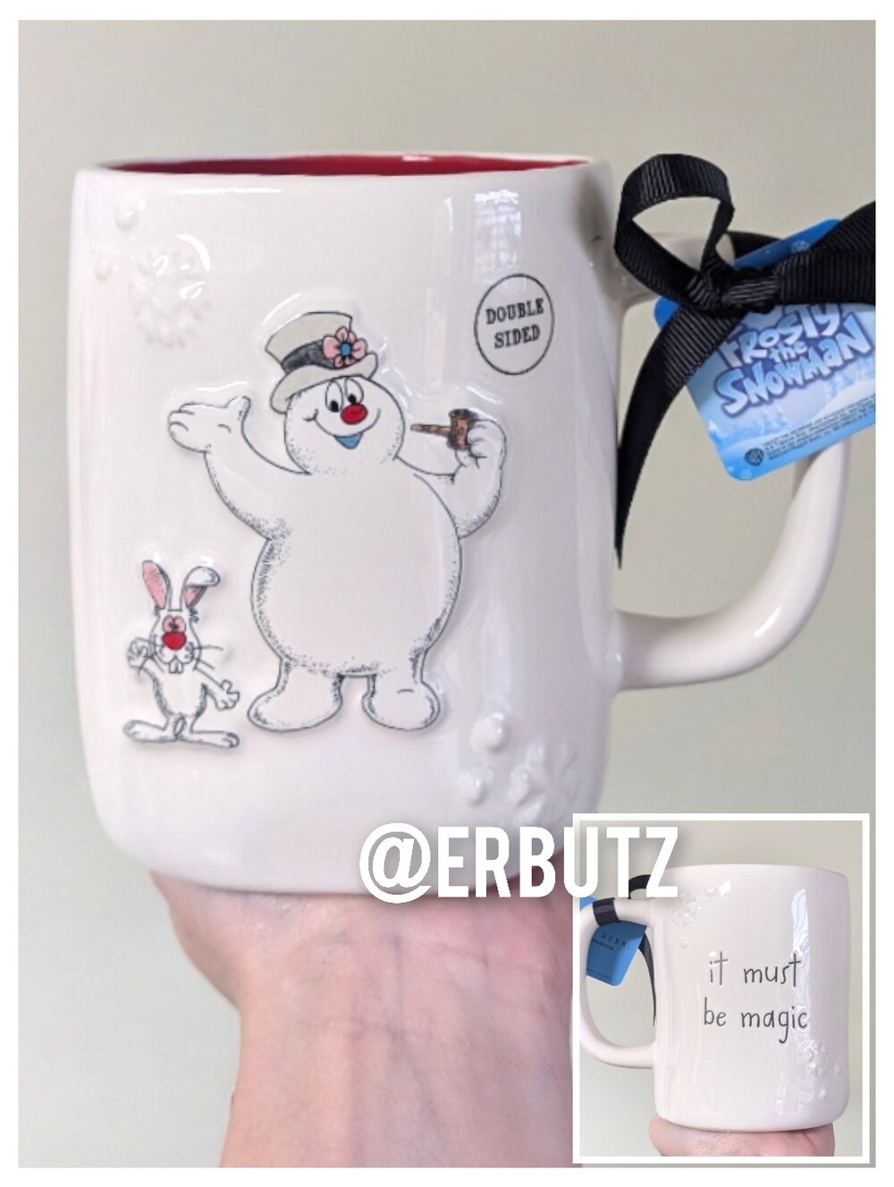 Rae Dunn x Frosty The Snowman IT MUST BE MAGIC Frosty & Hocus Pocus Mug ⛄🐰